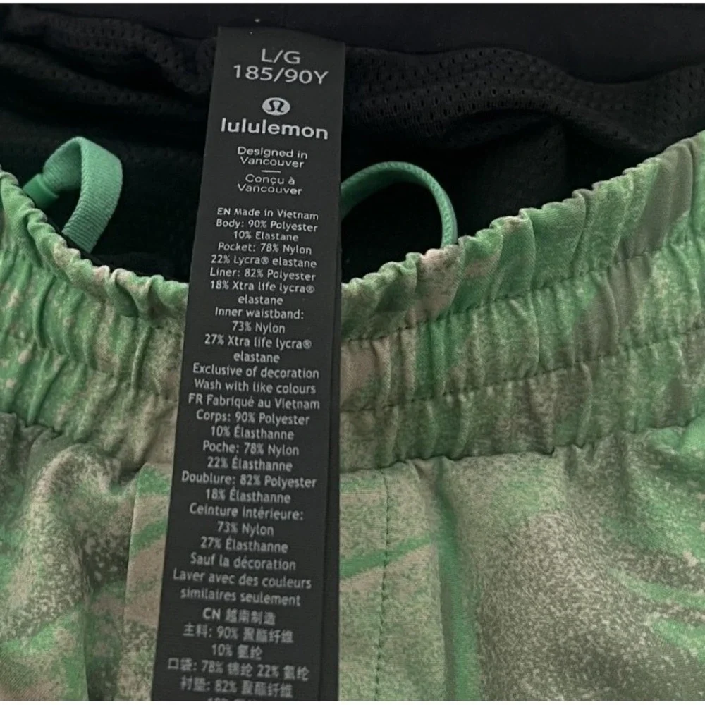Lululemon Channel Cross Swim Shorts Mens L Palm 5